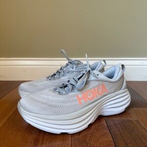 Hoka One One Bondi 8 Women’s Size 9D Cosmic Pearl Light Pink Sneakers Shoes
